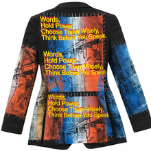 Load image into Gallery viewer, The Words Hold Power Life Is Service Blazer
