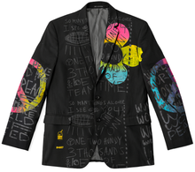 Load image into Gallery viewer, The World Peace Black Rainbow Blazer