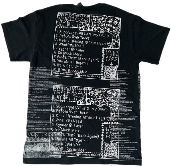 Optimism World Peace As A Way Of Life (The Wearable Album) Tee (Size Medium)