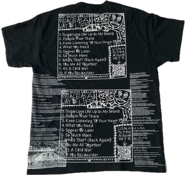 Optimism World Peace As A Way Of Life (The Wearable Album) Tee (Size Large)