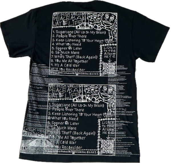 Optimism World Peace As A Way Of Life (The Wearable Album) Tee (Size Medium)