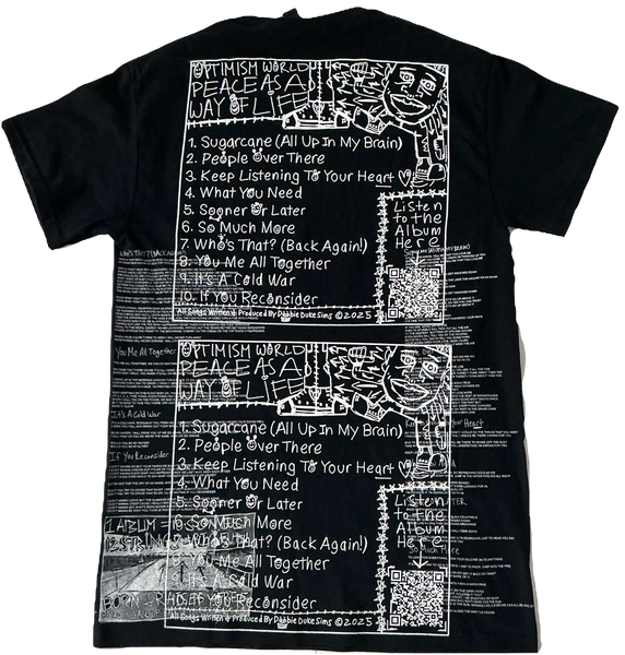 Optimism World Peace As A Way Of Life (The Wearable Album) Tee (Size Small)