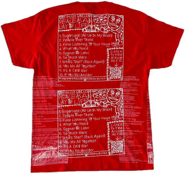 Optimism World Peace As A Way Of Life (The Wearable Album) Tee (Size Large)