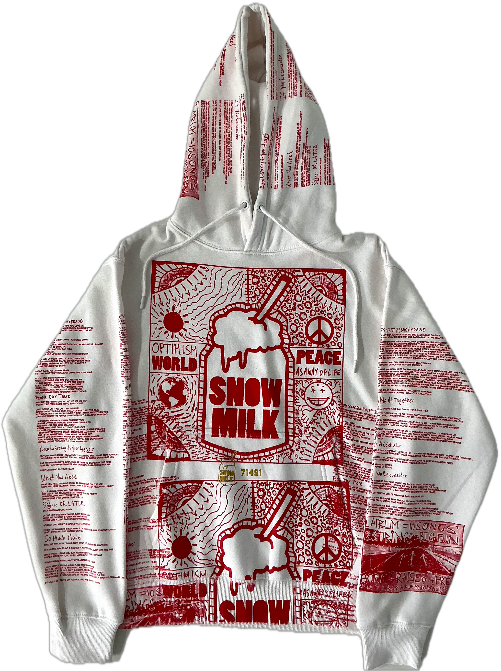 Optimism World Peace As A Way Of Life (The Wearable Album) Hoodie (Size Small)