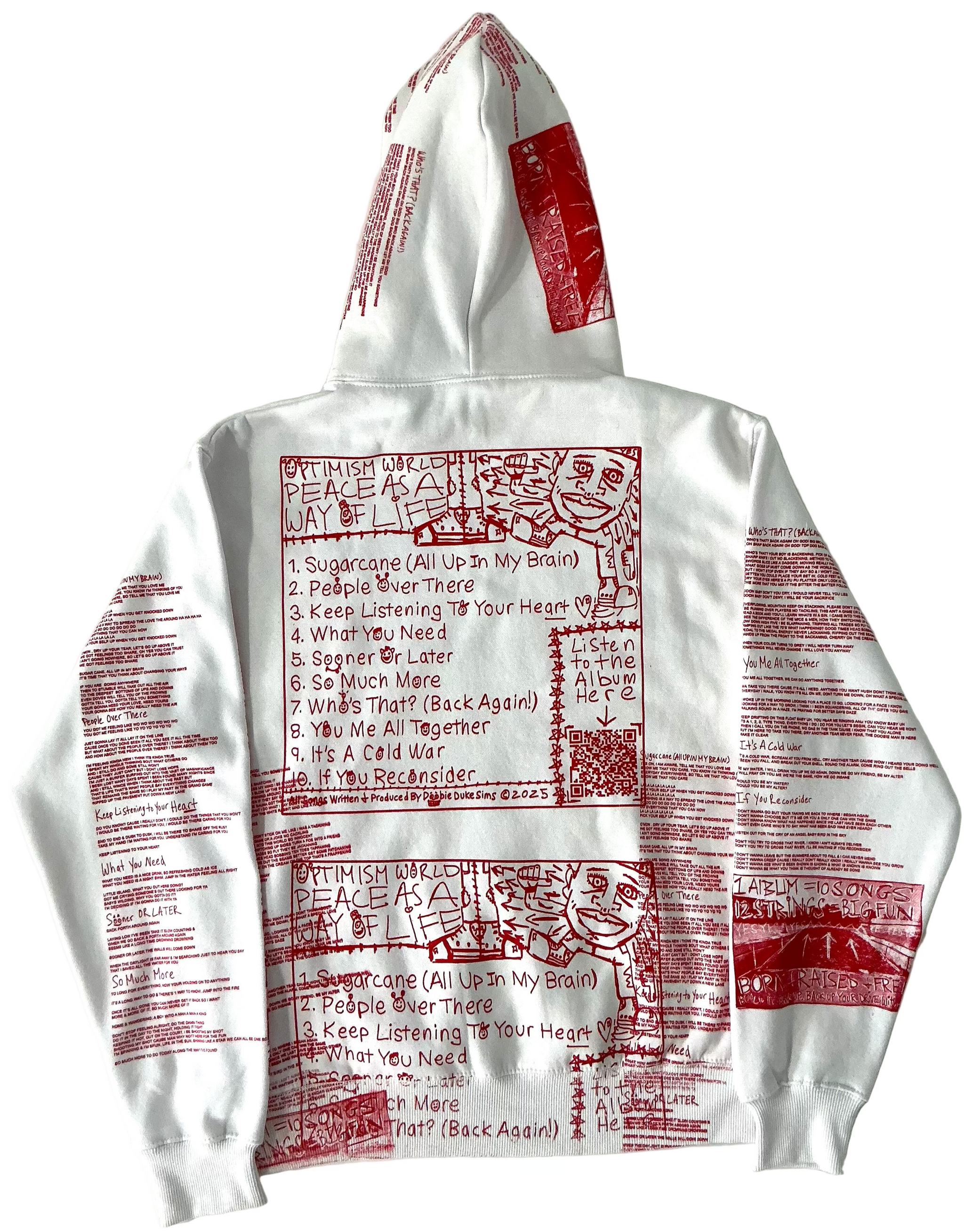 Optimism World Peace As A Way Of Life (The Wearable Album) Hoodie (Size Small)