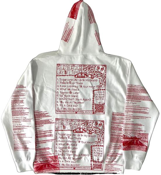 Optimism World Peace As A Way Of Life (The Wearable Album) Hoodie (Size XLarge)