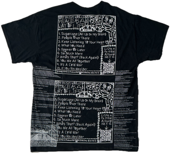 Optimism World Peace As A Way Of Life (The Wearable Album) Tee (Size Large)