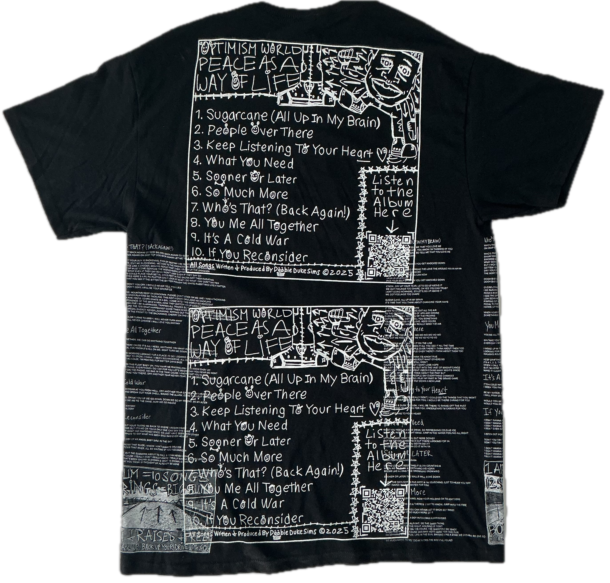 Optimism World Peace As A Way Of Life (The Wearable Album) Tee (Size Medium)