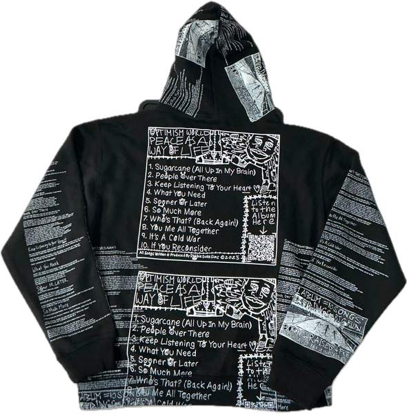 Optimism World Peace As A Way Of Life (The Wearable Album) Hoodie (Size Medium)