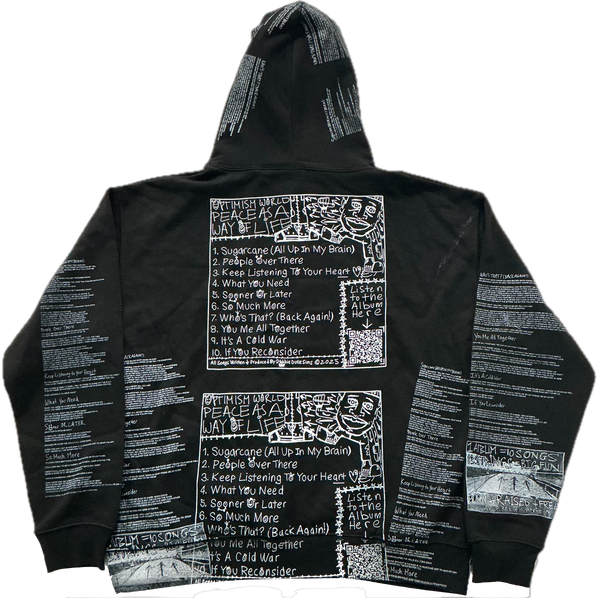 Optimism World Peace As A Way Of Life (The Wearable Album) Hoodie (Size XL)