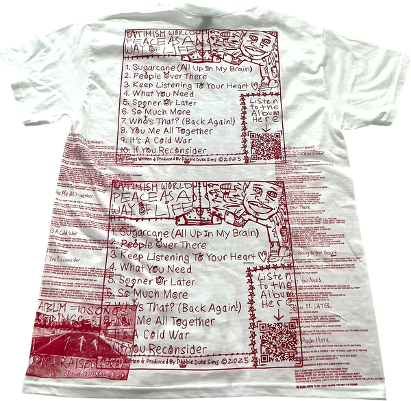 Optimism World Peace As A Way Of Life (The Wearable Album) Tee (Size Medium)