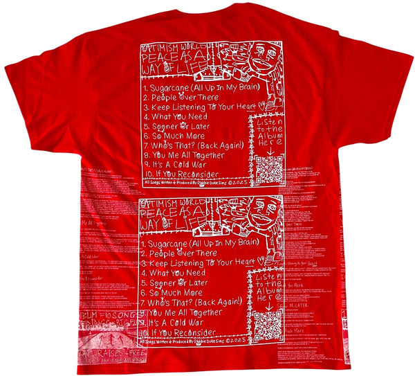 Optimism World Peace As A Way Of Life (The Wearable Album) Tee (Size Large)