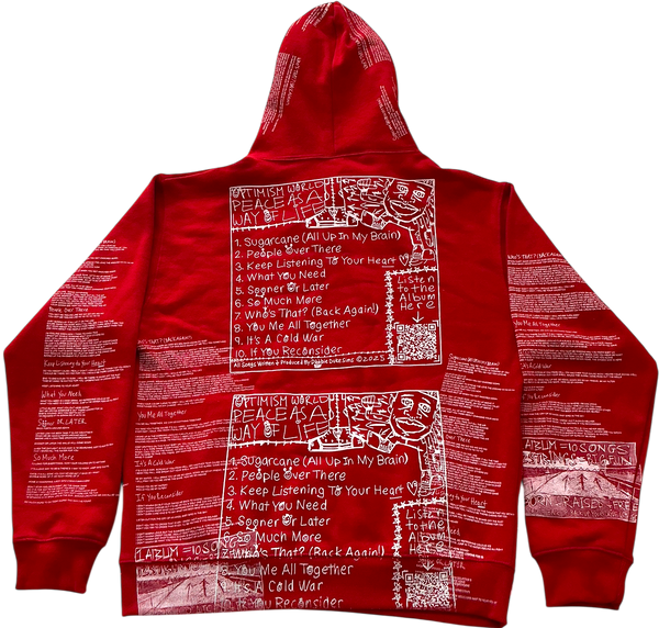 Optimism World Peace As A Way Of Life (The Wearable Album) Hoodie (Size Medium)