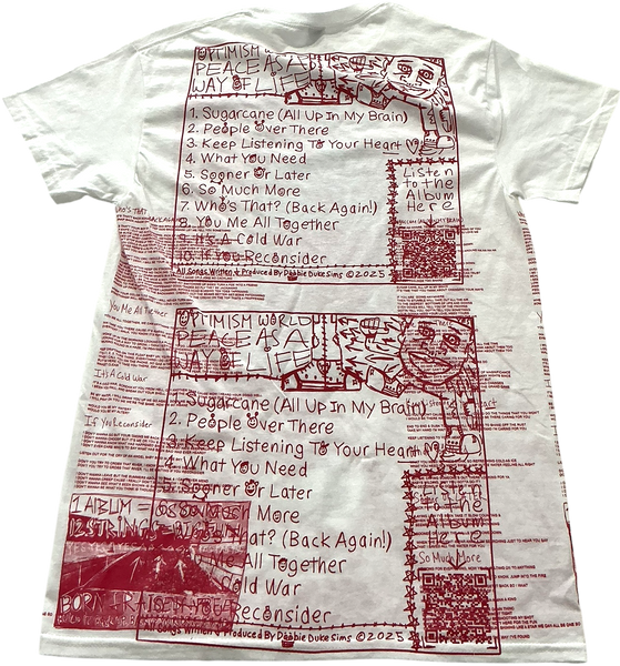 Optimism World Peace As A Way Of Life (The Wearable Album) Tee (Size Small)