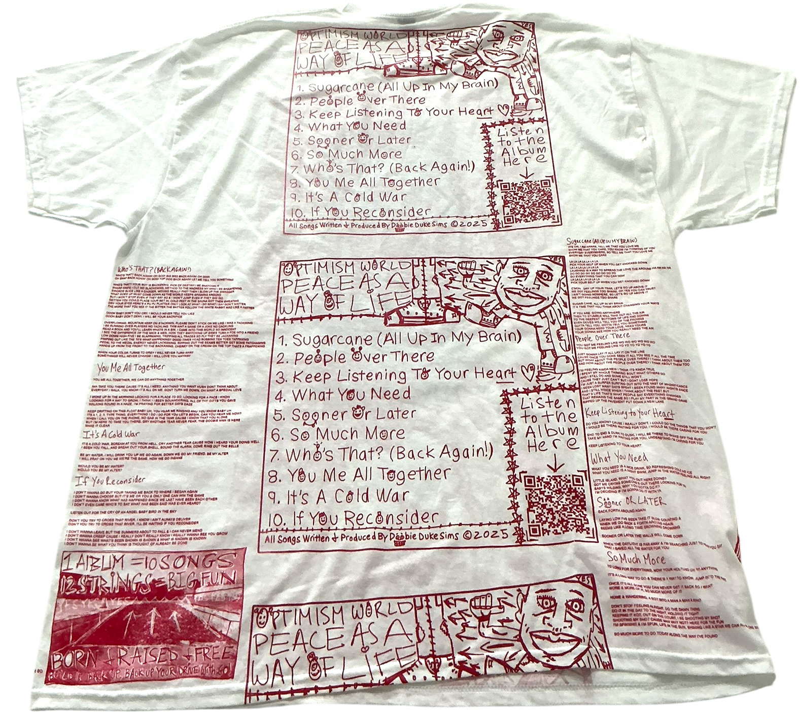 Optimism World Peace As A Way Of Life (The Wearable Album) Tee (Size XL)