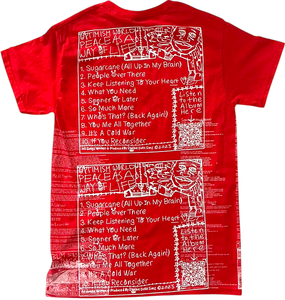 Optimism World Peace As A Way Of Life (The Wearable Album) Tee (Size Small)