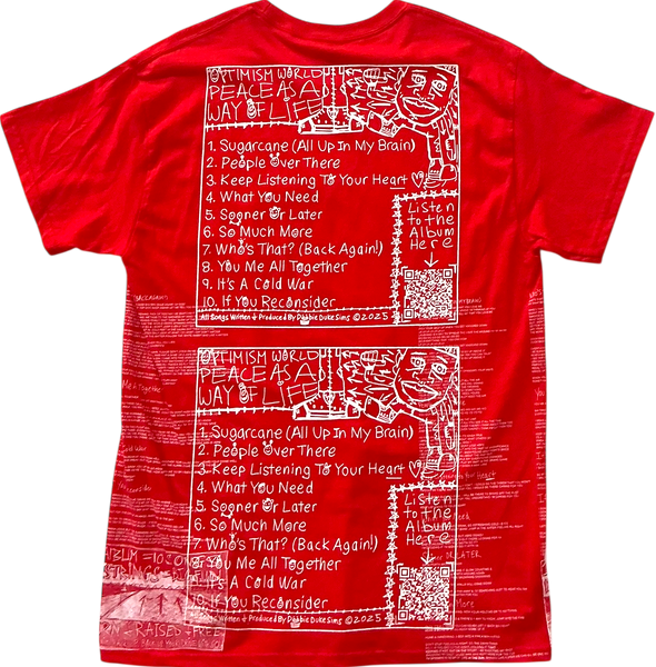 Optimism World Peace As A Way Of Life (The Wearable Album) Tee (Size Medium)