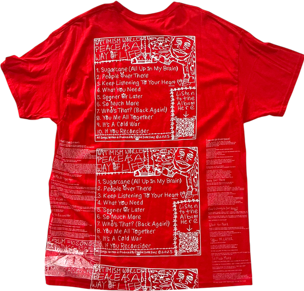 Optimism World Peace As A Way Of Life (The Wearable Album) Tee (Size XL)