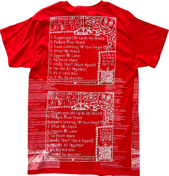 Optimism World Peace As A Way Of Life (The Wearable Album) Tee (Size Medium)