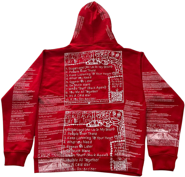 Optimism World Peace As A Way Of Life (The Wearable Album) Hoodie (Size Medium)