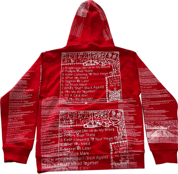 Optimism World Peace As A Way Of Life (The Wearable Album) Hoodie (Size Small)