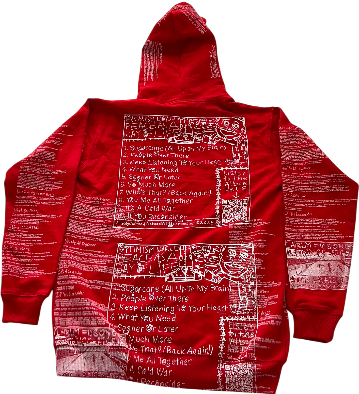 Optimism World Peace As A Way Of Life (The Wearable Album) Hoodie (Size XS)