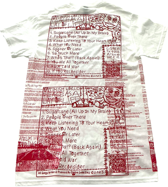 Optimism World Peace As A Way Of Life (The Wearable Album) Tee (Size Small)