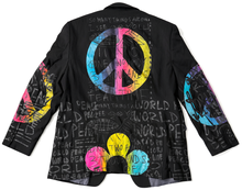 Load image into Gallery viewer, The World Peace Black Rainbow Blazer