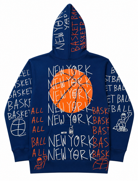 The New York Basketball Blue Hoodie (Available In All Sizes)