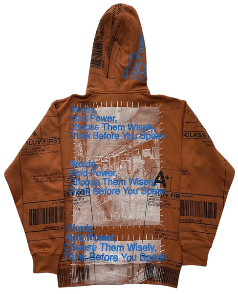 Words Hold Power Zip Up Hoodie (Size Small)