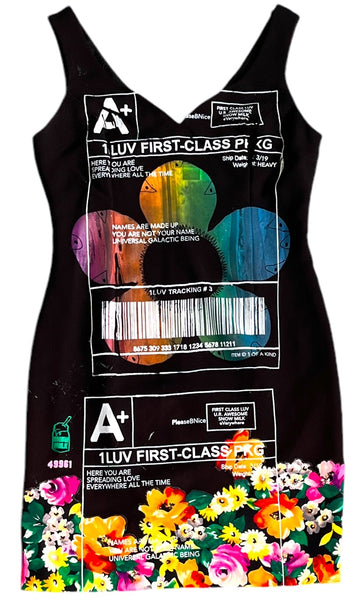 Positive Shipping Label Dress (Size Women's 6)