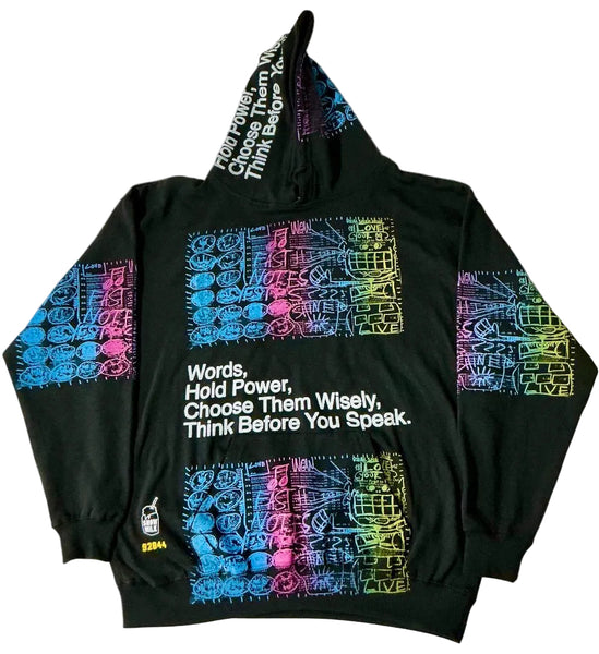 Words Hold Power Hoodie (Size Large)