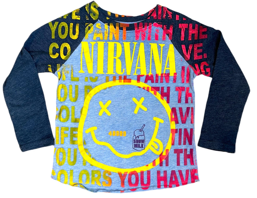 Nirvana X Snow Milk Custom Toddler Long Sleeve (Size 2T)