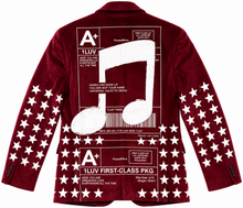 Load image into Gallery viewer, The Positive Shipping Label Music Star Red Velvet Blazer (Available In All Sizes)
