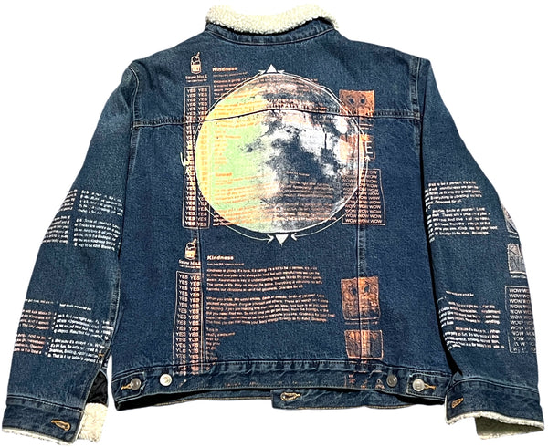 Snow Milk Kindness Denim Jacket (Size Large)