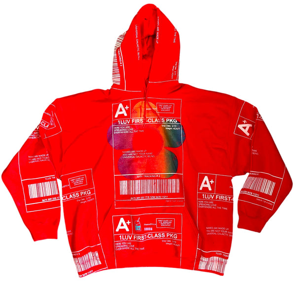 Positive Shipping Label Hoodie (Size 2XL)