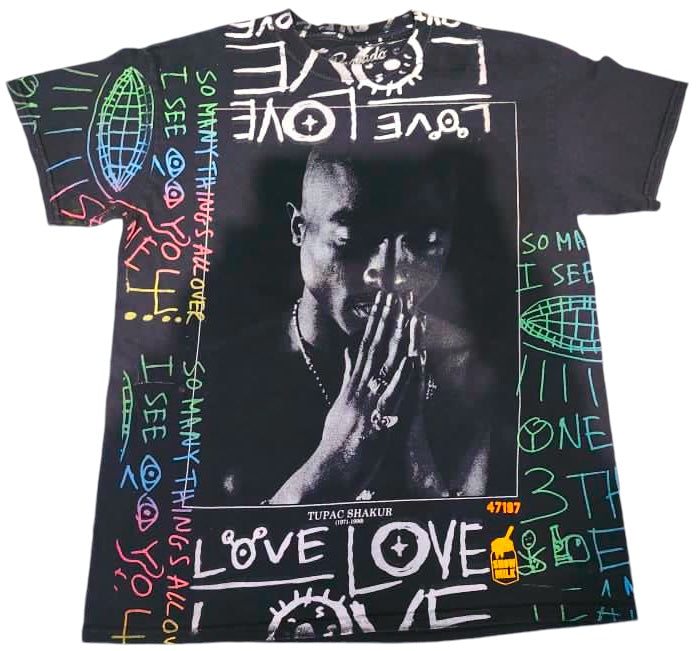 Tupac X Snow Milk Custom Tee (Size Medium)