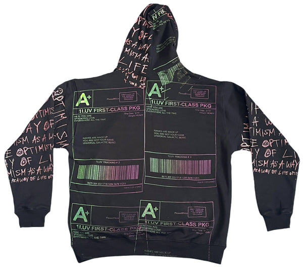 Positive Shipping Label Hoodie (Size XL)