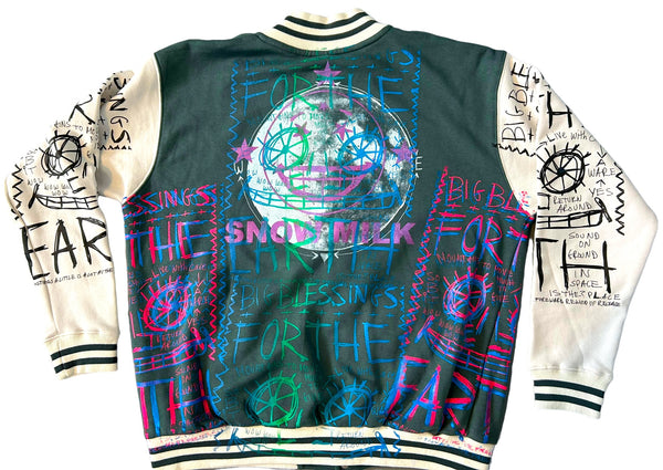 Snow Milk Kindness Varsity Jacket (Size 2XL)