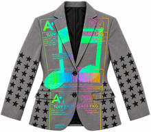 Load image into Gallery viewer, The Positive Shipping Label Music Star Grey Blazer (Available In All Sizes)
