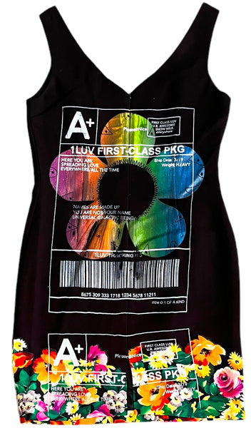 Positive Shipping Label Dress (Size Women's 6)