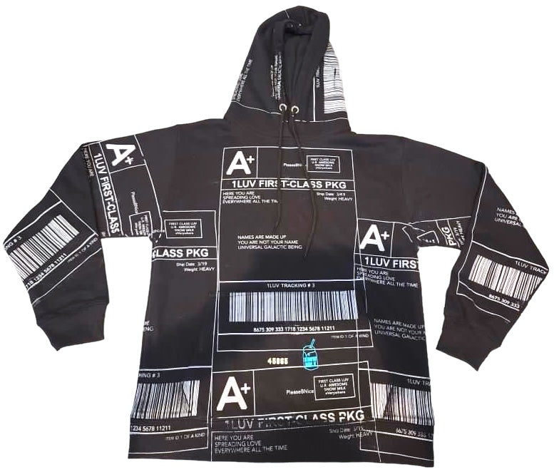 Positive Shipping Label Hoodie (Size Small)