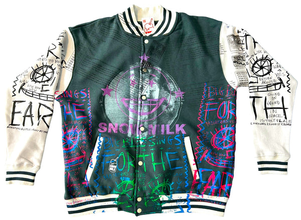 Snow Milk Kindness Varsity Jacket (Size 2XL)