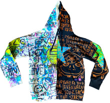 Load image into Gallery viewer, Love Love Love X Star That You Are Split Color Tie Dye Hoodie (Size L)
