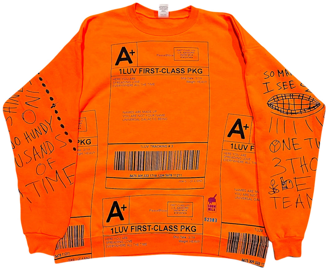 Positive Shipping Label Crewneck (Size Large)