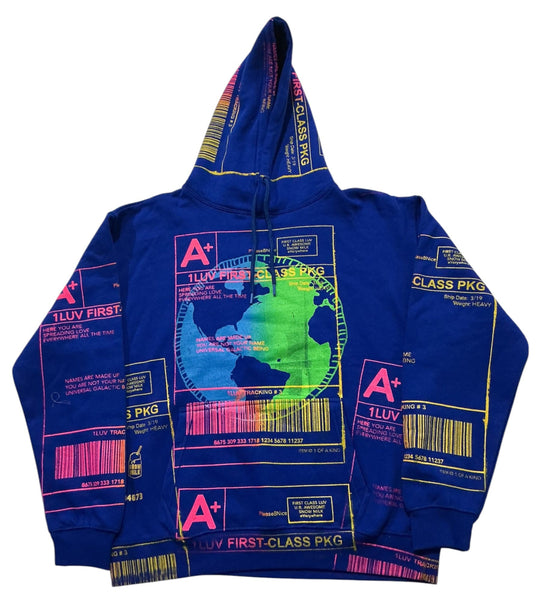 Positive Shipping Label Hoodie (Size Large)