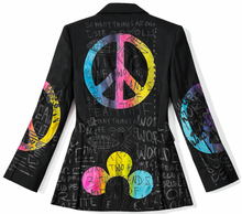 Load image into Gallery viewer, The World Peace Black Rainbow Blazer
