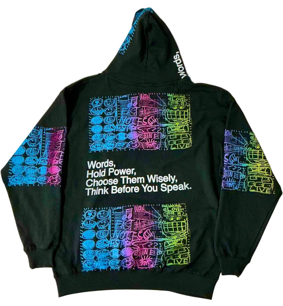 Words Hold Power Hoodie (Size Large)