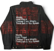 Load image into Gallery viewer, Words Hold Power Denim Jacket (Size Medium)
