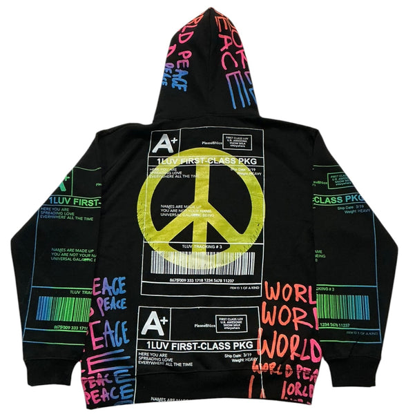 Positive Shipping Label Hoodie (Size Large)